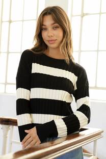 Sweater corto de bremer morley rayado combinado - 