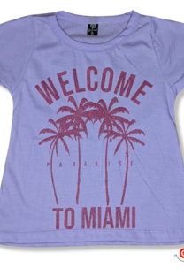 Remera nena mc c brillo WELCOME MIAMI - 