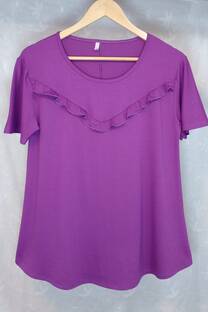 Remera crepe viscosa con volado   - 