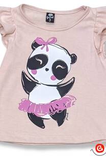 Remera beba mc s mga volado  PANDA BAILARINA - 