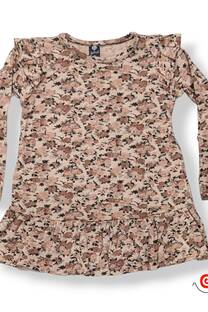 Remera vestido beba ml c voladito Est FLORES - 