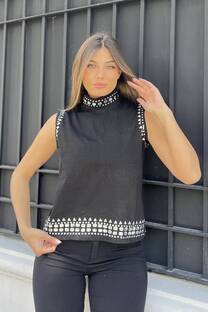 Musculosa Media Polera Con Tachas vtk284 - 