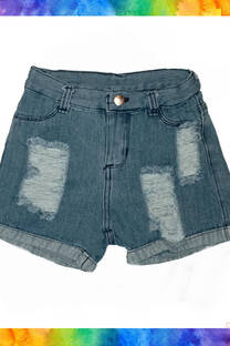 SHORT JEAN MOM CON ROTURAS - 