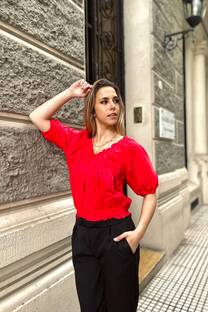 Blusa ROUGE con broderie (ruk2048) - 