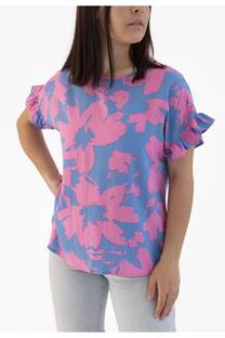 Blusa Poplin Estampado Volados  - 