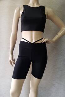 BIKER LYCRA LISO CON TIRAS - 