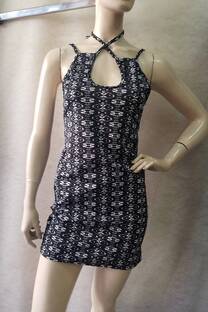 VESTIDO SCUBA BRETEL CON TIRAS - 