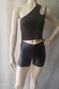 TOP LUREX BRILLOSO CON ABERTURA - 