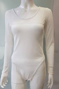 BODY LYCRA CON MANGAS TUL - 