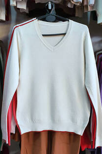 y1802 sweater en V. pocinza viscosa de 1ra calidad - 