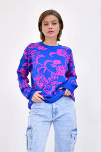 Sweater Grueso Con Diseño De Flores 3  - 
