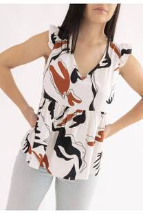 Blusa Musculosa Poplin Estampado  - 