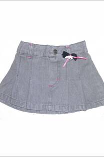 POLLERA BEBA JEAN GRIS CON TABLITAS - 