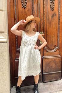 Vestido BROOK crochet y bordado (ruch5072) - 