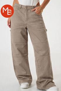 Pantalon carpintero gabardina elastizado recto - 