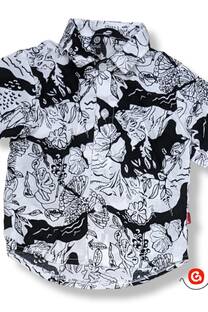 Camisa niño mc hawaiana noche - 