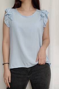 BLUSA POPLIN DOBLE VOLADO - 