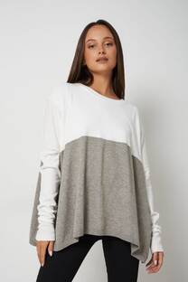 Sweater viscosa combinada  - 