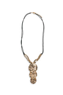 ADELANTO SS27 - COLLAR DOBLE CORDON CON DIJES TEXTURADOS (TG-5538) - Exotica Accesorio de Moda