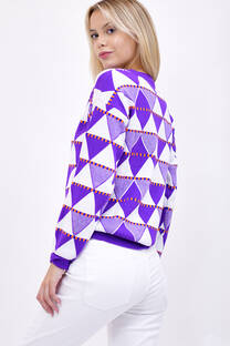 Sweater Grueso Con Diseño De Triangulos