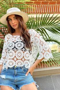 Blusa Frieda crochet (RUCH5086) - 