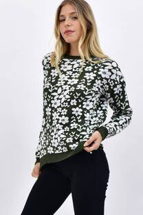 Sweater Con Diseño De Flores - 