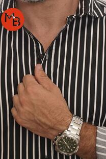 CAMISA ELASTIZADA RAYA FINA - CAMISA ELASTIZADA RAYA FINA -
