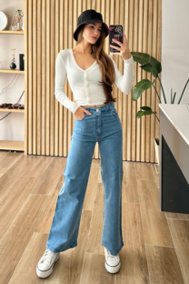 PANTALON WIDE LEG - 