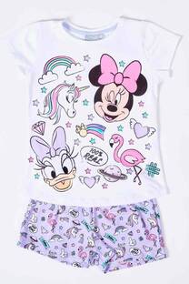 Pijama remera mcorta sublimada. Short de alg