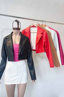 Blazer Corto de Cuerina - 