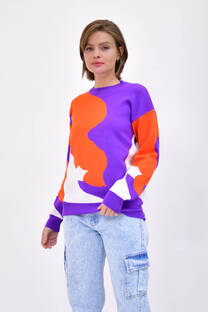 Sweater Grueso Con Diseño Marmolado - 