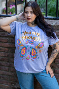 Remera Enough Mariposa bordada - 