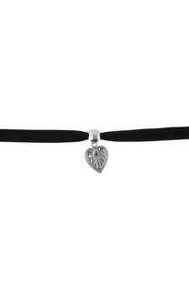 Choker de gamuza con dije CORAZON  - 