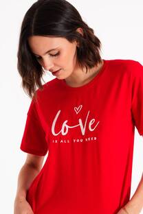 REMERA JERSEY CON BORDADO LOVE - 