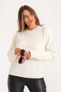 Sweater panal cuello redondo - 