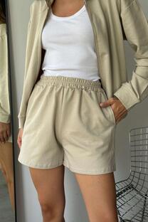 SHORT ALGODON RUSTICO CON BOLSILLOS - SHORT BALI