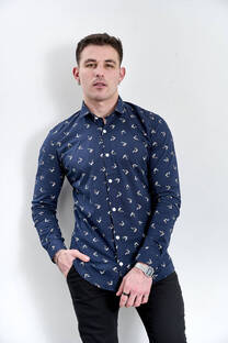 Camisa estampada 14 azul - 