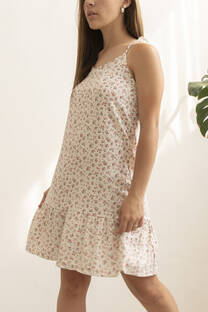 Vestido Lino Estampado CLAVEL - 