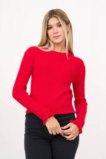 Sweater Canelón Volado Fino  - 