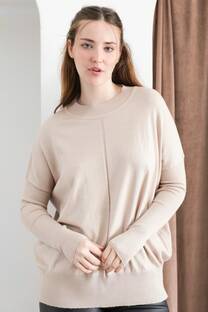 Sweater de bremer ancho con manga morley y franja central - 