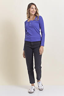 Mom Fit Negro Tiro Alto