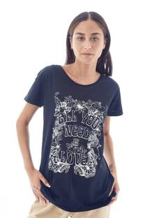 Remera algodon estampada - 