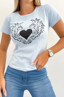 Remera -Corazón Alas- -Algodón con viscosa- - 