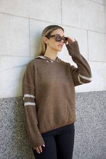 Sweater tejido con capucha - 