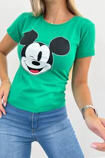 Remera -Mickey- -Algodon Con Viscosa- - 