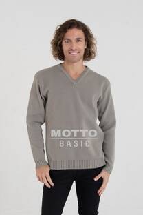 Sweater Cuello V Liso - 