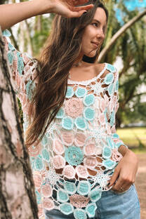 Blusa Figal Crochet GU1466 - 