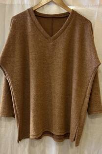 Sweater Lanilla Frizada Escote V - 