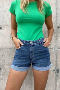 SHORT DE JEAN COMFORT CON RUEDO MEGAN - 