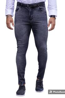 PANTALON CHUPIN JEANS ELASTIZADO GRIS - 